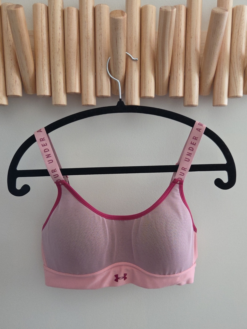 Under Armour Pink & Dark Pink Dual-Tone Sports Bra